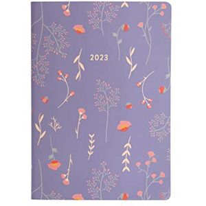 Letts of London Meadow A5 week to view 2023 diary purple, 23-082075 Letts of London Meadow A5 week to view 2023 diary purple, 23-082075