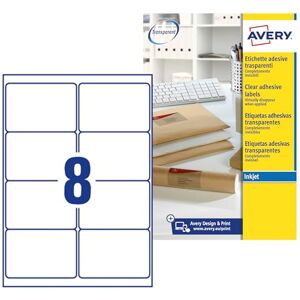 Avery Quickpeel Addressing Labels J8 99.1 x 67.7 Transparent Avery Quickpeel Addressing Labels J8 99.1 x 67.7 Transparent