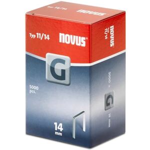 Novus Flat Wire Staples for Hammer Staples 14 mm, 5000 Staples Type G 11/14, Galvanised Steel Wire Staples Novus Flat Wire Staples for Hammer Staples 14 mm, 5000 Staples Type G 11/14, Galvanised Steel Wire Staples