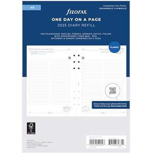 Filofax A5 Day per page 5 language appointments 2025 Filofax A5 Day per page 5 language appointments 2025