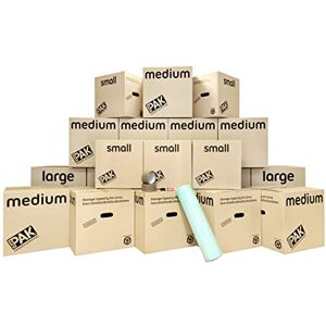 StorePAK House Moving Kit 20 Storage/Moving Boxes with Handles, Bubble Wrap, Tape & Marker Pen 100% Recyclable SMALL, MEDIUM & LARGE StorePAK House Moving Kit 20 Storage/Moving Boxes with Handles, Bubble Wrap, Tape & Marker Pen 100% Recyclable SMALL, MEDIUM & LARGE