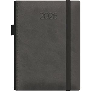 DOHE 2026 Daily Planner – Day per Page, A5 (15x21 cm), Soft Hardback Faux Leather Cover, Elastic Closure, Side Pen Holder, Bookmark, Annual Planner in Spanish – Melbourne Grey DOHE 2026 Daily Planner – Day per Page, A5 (15x21 cm), Soft Hardback Faux Leather Cover, Elastic Closure, Side Pen Holder, Bookmark, Annual Planner in Spanish – Melbourne Grey