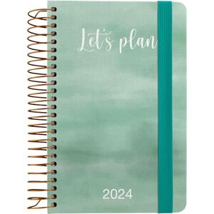 Grafoplás 2024 A6 Day Page Diary Spanish Calm Design 10.5 x 16.5 cm Spiral Hard Cover Lined in Printed Fabric Elastic Closure Perfect for Managing Your Time Grafoplás 2024 A6 Day Page Diary Spanish Calm Design 10.5 x 16.5 cm Spiral Hard Cover Lined in Printed Fabric Elastic Closure Perfect for Managing Your Time