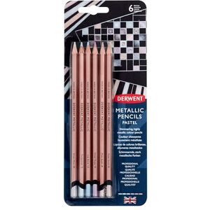 Derwent 2305602 Metallic Pencil Pastel Blister Set, Set of 6, Professional Quality Multicoloured One Size Derwent 2305602 Metallic Pencil Pastel Blister Set, Set of 6, Professional Quality Multicoloured One Size