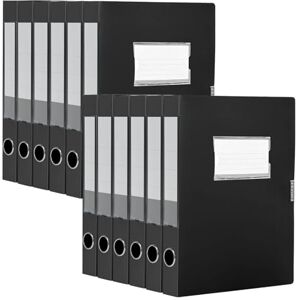 Woobroo 12 PCS Box File, Black Plastic Box File 75mm Spine A4 Box Files for Office School Paperwork Storage Paper Documents Files Photos Woobroo 12 PCS Box File, Black Plastic Box File 75mm Spine A4 Box Files for Office School Paperwork Storage Paper Documents Files Photos
