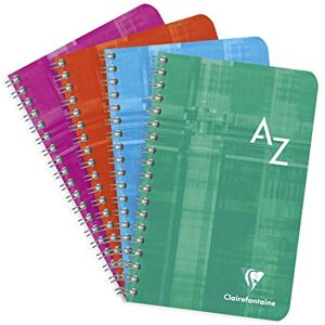 Clairefontaine 68698C Set of 10 Spiral Index Books 11x17 cm 100 Seyes Ruled Pages 90 g White Paper Laminated Card Cover Random Colours Clairefontaine 68698C Set of 10 Spiral Index Books 11x17 cm 100 Seyes Ruled Pages 90 g White Paper Laminated Card Cover Random Colours