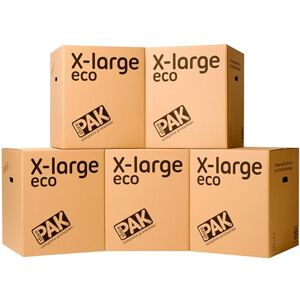 StorePAK Eco Boxes with Carry Handles Suitable for Storage, Shipping, Packing & Moving House 116 Litres H 55cm x W 46cm x D 46cm 100% Recycled & Recyclable X-Large Pack of 5 StorePAK Eco Boxes with Carry Handles Suitable for Storage, Shipping, Packing & Moving House 116 Litres H 55cm x W 46cm x D 46cm 100% Recycled & Recyclable X-Large Pack of 5