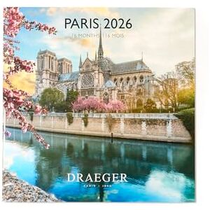 DRAEGER PARIS 1886 Large Wall Calendar 28 x 29 cm 2026 Paris Theme 12 Months FSC Paper Detachable Illustrations DRAEGER PARIS 1886 Large Wall Calendar 28 x 29 cm 2026 Paris Theme 12 Months FSC Paper Detachable Illustrations