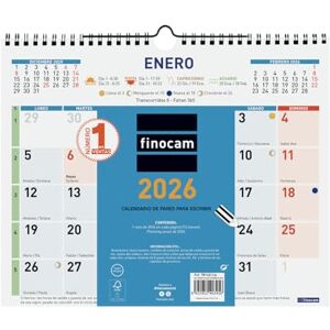 Finocam Wall Calendar 2026 Month View January December 2026 (12 Months) 2026 Calendar to Note Monthly Planner Color Spanish Finocam Wall Calendar 2026 Month View January December 2026 (12 Months) 2026 Calendar to Note Monthly Planner Color Spanish