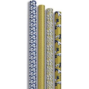 Clairefontaine 201984AMZC A Box of 20 Rolls of Gift Wrap 80g Poster Paper Dimensions: 5x0.35m (Special Small Width) Pattern: Sloth, Ocher, Blue Ideal for Small Packaging Clairefontaine 201984AMZC A Box of 20 Rolls of Gift Wrap 80g Poster Paper Dimensions: 5x0.35m (Special Small Width) Pattern: Sloth, Ocher, Blue Ideal for Small Packaging