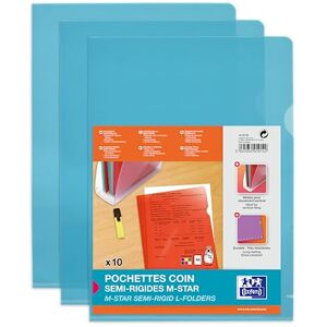 Oxford 100 x Blue M Star A4 Smooth PVC Corner Sleeves 15/100 Oxford 100 x Blue M Star A4 Smooth PVC Corner Sleeves 15/100