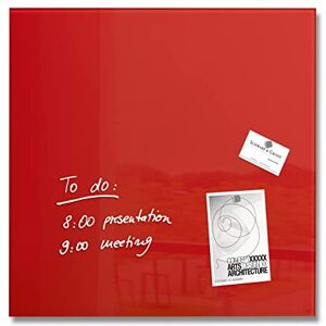 Sigel GL114 Premium Glass magnetic Board, glossy surface, 48 x 48 cm, easy mounting, Red Artverum Sigel GL114 Premium Glass magnetic Board, glossy surface, 48 x 48 cm, easy mounting, Red Artverum