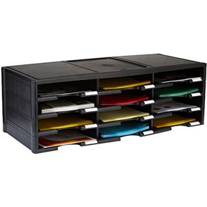 Storex 12-Compartment Literature Organizer/Document Sorter, Black (61602U01C) Storex 12-Compartment Literature Organizer/Document Sorter, Black (61602U01C)
