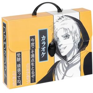 Favorit Alveolar Polypropylene Briefcase with High Resolution Print Manga Yellow Man, Size 37.5 x 27 cm, Spine 8 cm, 1 Closure Favorit Alveolar Polypropylene Briefcase with High Resolution Print Manga Yellow Man, Size 37.5 x 27 cm, Spine 8 cm, 1 Closure