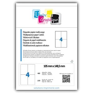 UNIVERS GRAPHIQUE UGC006-100 400 Labels 105 x 148.5 mm – 100 Sheets – Self-Adhesive Sheet of 4 Labels – Invoice with VAT DEDUCTIBLE Unlike Some Sellers (Auto Contractors) Ref UGC006-100 105 x 148 UNIVERS GRAPHIQUE UGC006-100 400 Labels 105 x 148.5 mm – 100 Sheets – Self-Adhesive Sheet of 4 Labels – Invoice with VAT DEDUCTIBLE Unlike Some Sellers (Auto Contractors) Ref UGC006-100 105 x 148