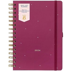 Busy B 12 Month Busy Life Planner Diary January to December 2024 Berry A5 Week to View Planner with Dual Schedules, Pocket and Shopping Lists Busy B 12 Month Busy Life Planner Diary January to December 2024 Berry A5 Week to View Planner with Dual Schedules, Pocket and Shopping Lists