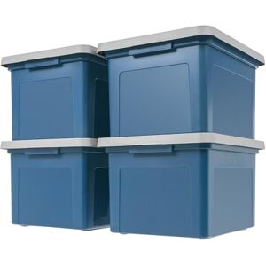Iris Ohyama IRIS USA File Box Plastic File Organizer for Letter/Legal File, Document Box, Durable Storage Bin Tote with Secure Latching Lid, Stackable, BPA-Free, Eco Friendly, Sustainable, Navy/Gray 35 Qt. 4 Pack Iris Ohyama IRIS USA File Box Plastic File Organizer for Letter/Legal File, Document Box, Durable Storage Bin Tote with Secure Latching Lid, Stackable, BPA-Free, Eco Friendly, Sustainable, Navy/Gray 35 Qt. 4 Pack