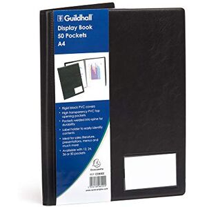 Exacompta Ref CDB50Z Guildhall Collection Premium Display Book Suitablde for A4 Documents, 50 Pockets, 100 Viewing Pages Rigid Black PVC Cover Exacompta Ref CDB50Z Guildhall Collection Premium Display Book Suitablde for A4 Documents, 50 Pockets, 100 Viewing Pages Rigid Black PVC Cover