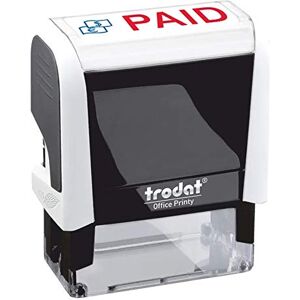 Trodat Stamp 4912 Office Printy with English Text PAID – Self Inking, Red and Blue Ink, 18 x 46 mm Trodat Stamp 4912 Office Printy with English Text PAID – Self Inking, Red and Blue Ink, 18 x 46 mm