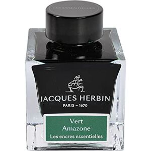 Jacques Herbin 13137JT 50 ml ink bottle for fountain pens and rollerballs, Vert Amazone/ Amazon green colour Made in France Calligraphy Writing Jacques Herbin 13137JT 50 ml ink bottle for fountain pens and rollerballs, Vert Amazone/ Amazon green colour Made in France Calligraphy Writing