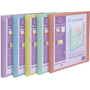 Exacompta Ref. 51279E 1 Set of 5 Kreacover Pastel Flexible Binders in Translucent Polypropylene 4 Round Rings Diam 15 mm External Size 32 x 25 cm Exacompta Ref. 51279E 1 Set of 5 Kreacover Pastel Flexible Binders in Translucent Polypropylene 4 Round Rings Diam 15 mm External Size 32 x 25 cm