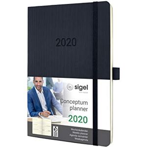 Sigel C2022 Weekly diary 2020, approx. A5, black, softcover Conceptum Sigel C2022 Weekly diary 2020, approx. A5, black, softcover Conceptum