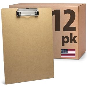 Officemate Letter Size Wood Clipboards, Low Profile Clip, 12 Pack Clipboard, Brown (83812) Officemate Letter Size Wood Clipboards, Low Profile Clip, 12 Pack Clipboard, Brown (83812)