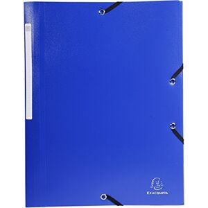 Exacompta Ref 55812E Opaque PP Elasticated 3-Flap Folders Suitable for A4 Documents, 0.5mm Polypropylene, Spine Label, Suitable for Confidentiality Dark Blue Exacompta Ref 55812E Opaque PP Elasticated 3-Flap Folders Suitable for A4 Documents, 0.5mm Polypropylene, Spine Label, Suitable for Confidentiality Dark Blue