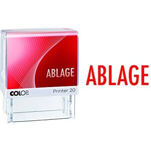 Colop Printer 20 Text Stamp ABLAGE, Imprint Red, for Immediate Use, Ready Stamp with Stock Text and Red Cushion Colop Printer 20 Text Stamp ABLAGE, Imprint Red, for Immediate Use, Ready Stamp with Stock Text and Red Cushion
