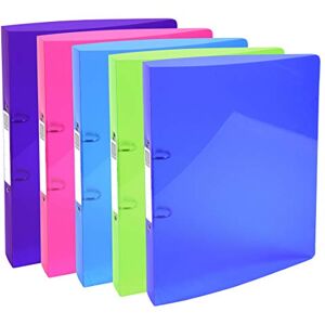 Exacompta Ref. 54780E Set of 5 Iderama semi-rigid PP binders 2 round rings diameter 30mm-Back 40mm External dimensions: 32x26.8 cm A4 Maxi file format 5 assorted colors Exacompta Ref. 54780E Set of 5 Iderama semi-rigid PP binders 2 round rings diameter 30mm-Back 40mm External dimensions: 32x26.8 cm A4 Maxi file format 5 assorted colors