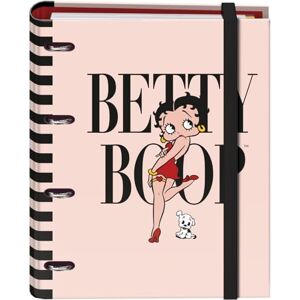 DOHE 4 Ring Binder with Refill 100 Sheets A4 Size, Rubber Closure, 4 Colour Dividers, Envelope Document Holder, 90 g/m² Paper, Compressor, School Supplies FSC Mix AEN-COC-000243 Betty Boop DOHE 4 Ring Binder with Refill 100 Sheets A4 Size, Rubber Closure, 4 Colour Dividers, Envelope Document Holder, 90 g/m² Paper, Compressor, School Supplies FSC Mix AEN-COC-000243 Betty Boop