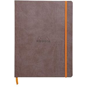 Rhodia 117503C Chocolate Flexible Notebook 19x25 cm Lined 160 pages Ivory Clairefontaine Paper 90 g/m Bookmark, Elastic Closure Faux Leather Cover rama Collection Rhodia 117503C Chocolate Flexible Notebook 19x25 cm Lined 160 pages Ivory Clairefontaine Paper 90 g/m Bookmark, Elastic Closure Faux Leather Cover rama Collection