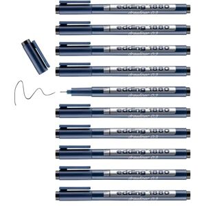 edding 1880 profipen black 10 pens line width 0.35 mm fineliner pen for precise writing, sketching and technical drawing fine, metal-encased nib suitable for use with rulers and stencils edding 1880 profipen black 10 pens line width 0.35 mm fineliner pen for precise writing, sketching and technical drawing fine, metal-encased nib suitable for use with rulers and stencils