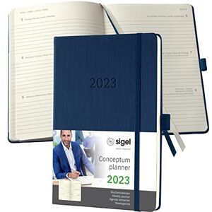 Sigel C2362 Weekly planner Conceptum 2023 approx. A5 dark blue hardcover 2 pages = 1 week 192 S. Sigel C2362 Weekly planner Conceptum 2023 approx. A5 dark blue hardcover 2 pages = 1 week 192 S.
