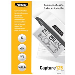 Fellowes Capture 53093 Laminating Pouch, DIN A2, 125 Microns, Pack of 50 A4 / 125 Mikron Fellowes Capture 53093 Laminating Pouch, DIN A2, 125 Microns, Pack of 50 A4 / 125 Mikron