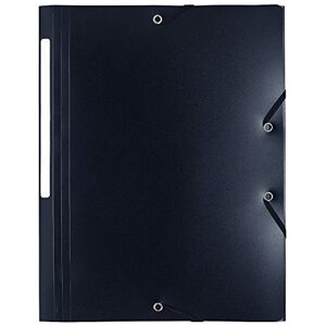 Exacompta Ref 55801E Opaque PP Elasticated 3-Flap Folders Suitable for A4 Documents, 0.5mm Polypropylene, Spine Label, Suitable for Confidentiality Black Exacompta Ref 55801E Opaque PP Elasticated 3-Flap Folders Suitable for A4 Documents, 0.5mm Polypropylene, Spine Label, Suitable for Confidentiality Black