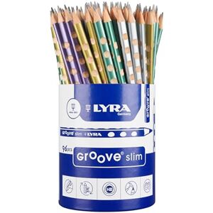 LYRA Groove Slim Graphite 96 Pencils HB Metallic Lacquered Tri-Fold with Recessed Grip LYRA Groove Slim Graphite 96 Pencils HB Metallic Lacquered Tri-Fold with Recessed Grip