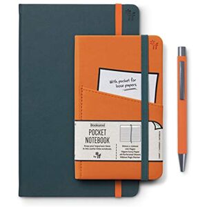 IF Bookaroo A5 & A6 Notebook with matching Pen Set, Teal & Orange. Hard Cover Notebooks with Elastic Closure, Ribbon. A5 21.5 x 13.5cm, 192 Pages. A6 15.5 x 9.5cm, Ballpoint Pen with Black Ink IF Bookaroo A5 & A6 Notebook with matching Pen Set, Teal & Orange. Hard Cover Notebooks with Elastic Closure, Ribbon. A5 21.5 x 13.5cm, 192 Pages. A6 15.5 x 9.5cm, Ballpoint Pen with Black Ink