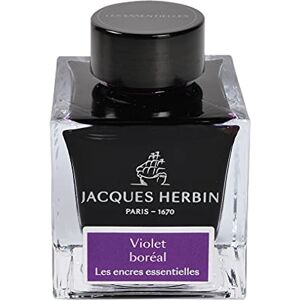 Jacques Herbin 13173JT 50 ml ink bottle for fountain pens and rollerballs, Violet Boreal colour Made in France Calligraphy Writing Arts & Crafts Jacques Herbin 13173JT 50 ml ink bottle for fountain pens and rollerballs, Violet Boreal colour Made in France Calligraphy Writing Arts & Crafts