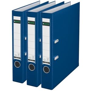 Leitz Lever Arch File, Blue, A4, 50 mm spine, Pack 3, Plastic, 310345135 Leitz Lever Arch File, Blue, A4, 50 mm spine, Pack 3, Plastic, 310345135