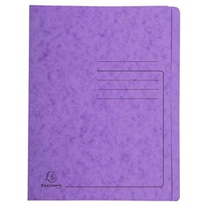 Exacompta Ref 39998E Flat Bar File Suitable for A4 Documents, Pre-Printed Cover, 355gsm Heavyweight Mottled Pressboard, 30mm Spine, Metal Spring Mechanism Purple Exacompta Ref 39998E Flat Bar File Suitable for A4 Documents, Pre-Printed Cover, 355gsm Heavyweight Mottled Pressboard, 30mm Spine, Metal Spring Mechanism Purple
