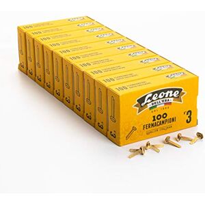 Dell 1.000 Brass Champion Clips N°3 (16 Mm) 10 Boxes of 100 Pcs. Lion of The Era Hecho en Italy Dell 1.000 Brass Champion Clips N°3 (16 Mm) 10 Boxes of 100 Pcs. Lion of The Era Hecho en Italy