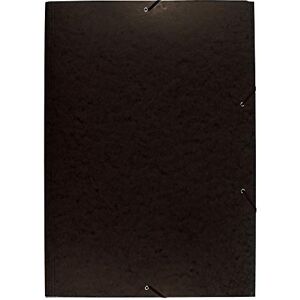 Exacompta Ref 59651E Elasticated 3-Flap Folder Suitable for A2 Documents, 600gsm Gloosy-Coated Card, Suitable for Transporting Sketches & Artwork Black Exacompta Ref 59651E Elasticated 3-Flap Folder Suitable for A2 Documents, 600gsm Gloosy-Coated Card, Suitable for Transporting Sketches & Artwork Black