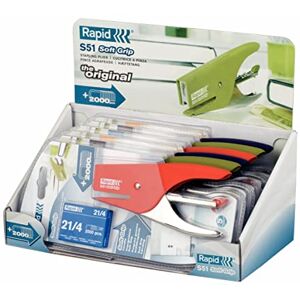 Leitz Rapid S51 Softgrip Plier Stapler Assorted Colours Leitz Rapid S51 Softgrip Plier Stapler Assorted Colours