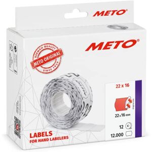 Meto Price Gun Labels (22×16 mm, Two-line, 12,000 Labels, Fluorescent red, Permanently Adhesive, for , Contact, Sato, Avery, Tovel, Samark etc.) Meto Price Gun Labels (22×16 mm, Two-line, 12,000 Labels, Fluorescent red, Permanently Adhesive, for , Contact, Sato, Avery, Tovel, Samark etc.)