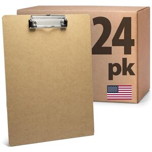 Officemate Letter Size Wood Clipboards, Low Profile Clip, 24 Pack Clipboard, Brown (83824) Officemate Letter Size Wood Clipboards, Low Profile Clip, 24 Pack Clipboard, Brown (83824)