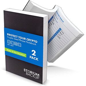 Storium Backup Storium Crypto Seed Phrase Storage Notebook Waterproof Stone Paper Book Keep Your Cryptocurrency Recovery Phrase Password Safe & Secure Cold Storage Wallet Backup Journal Pocket Size 2-Pack Storium Backup Storium Crypto Seed Phrase Storage Notebook Waterproof Stone Paper Book Keep Your Cryptocurrency Recovery Phrase Password Safe & Secure Cold Storage Wallet Backup Journal Pocket Size 2-Pack