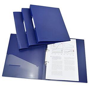Rapesco 1660 2-Ring Binder with Antibacterial Protection, 35 mm Spine, A4, Blue, Pack of 4 Rapesco 1660 2-Ring Binder with Antibacterial Protection, 35 mm Spine, A4, Blue, Pack of 4