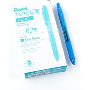 Pentel Energel-BL107-SX Tip Retractable Pen, 0.7 mm Sky Blue (Pack of 12) Pentel Energel-BL107-SX Tip Retractable Pen, 0.7 mm Sky Blue (Pack of 12)