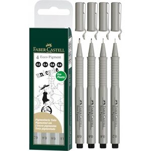 Faber "Ecco Pigment" Wallet Fiber Tip Pen (Pack of 4) Faber "Ecco Pigment" Wallet Fiber Tip Pen (Pack of 4)